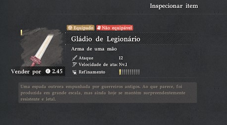 Espada Gládio de Legionário - Crimson Desert